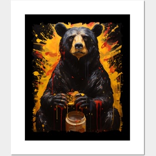 Black Bear with Honey Posters and Art